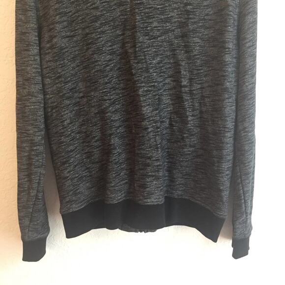 Calvin Klein Jeans L zip up sweater turtleneck gray black - Picture 7 of 8